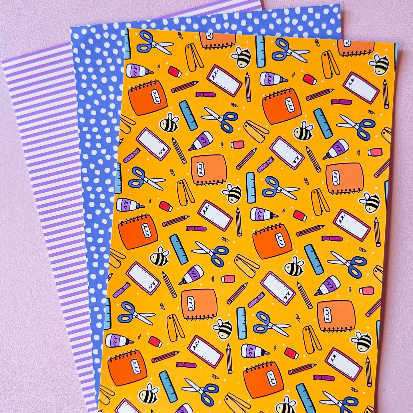 stationery themed pattern paper