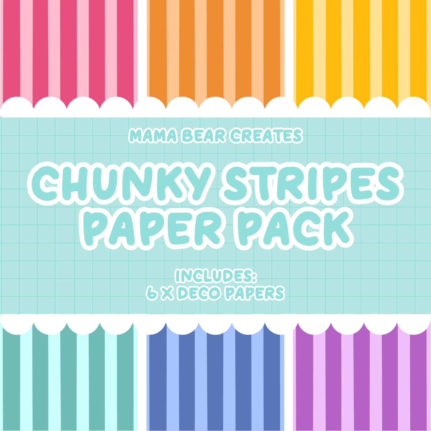 Chunky Stripe Paper Pack