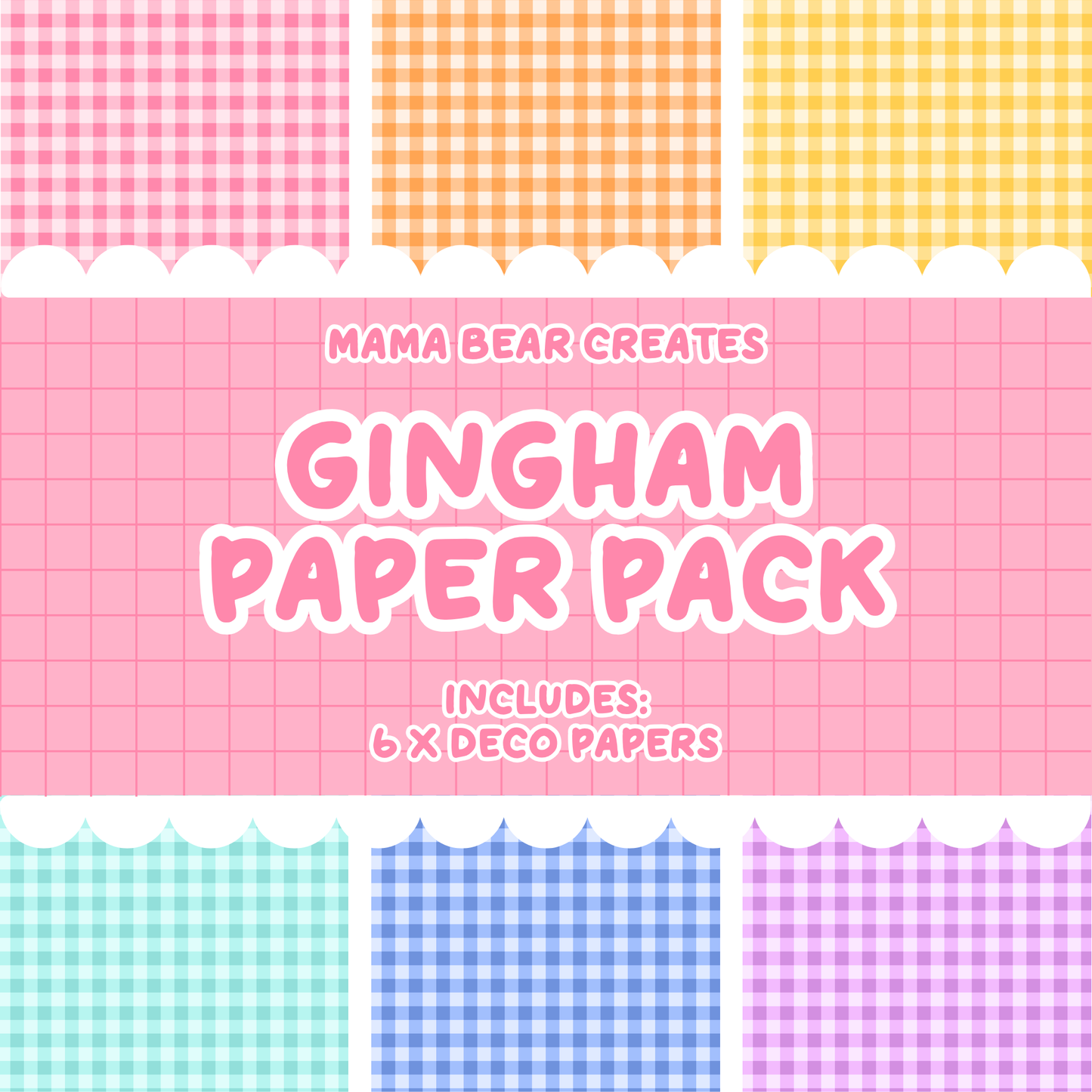 Gingham Paper Pack