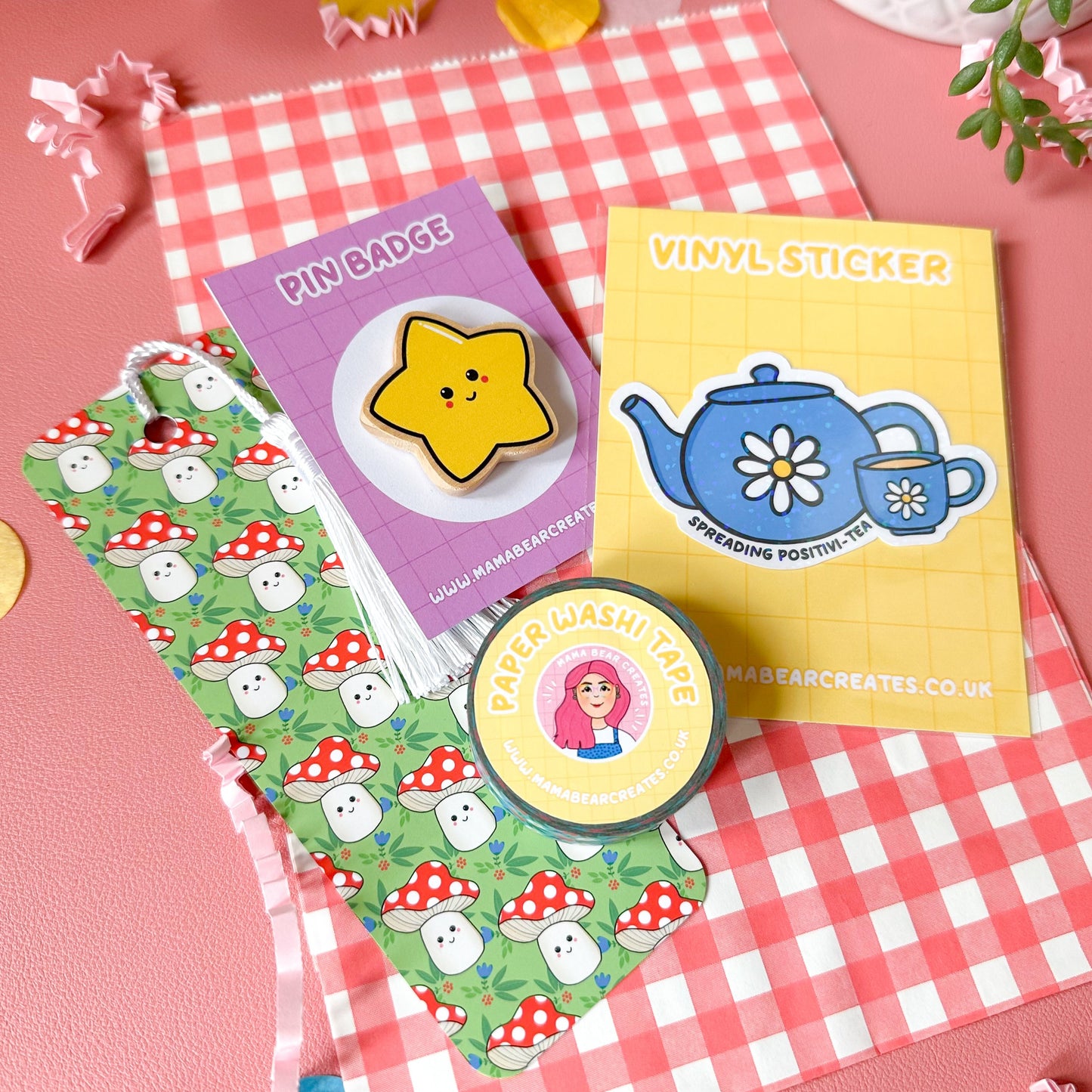 mystery bag bookmark sticker washi tape