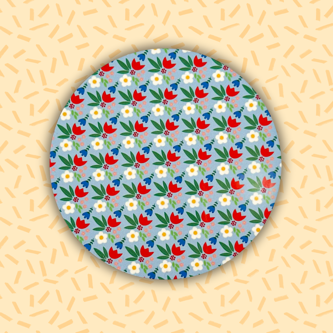 Blue Floral Coaster