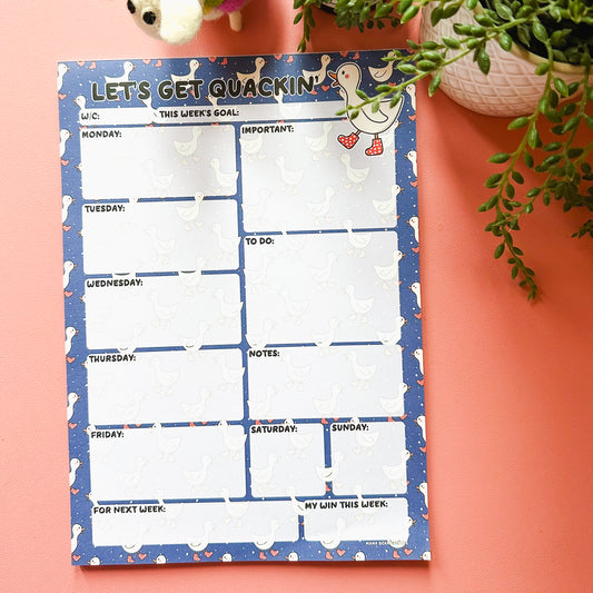 Let's Get Quackin' Weekly Planner Notepad