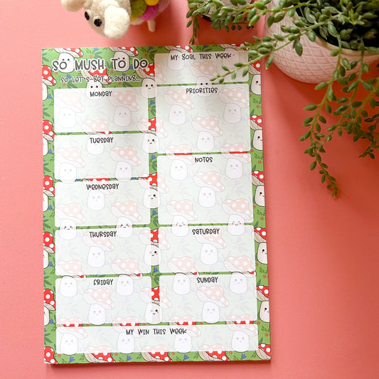 So Mush To Do Weekly Planner Notepad