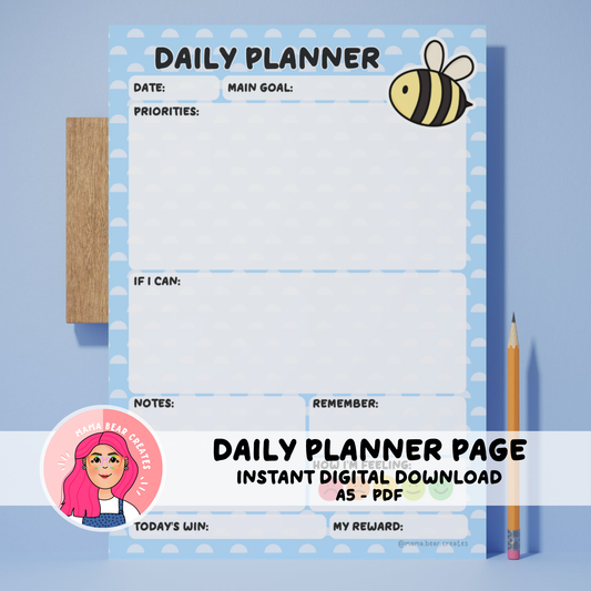 Bee A5 Daily Planner