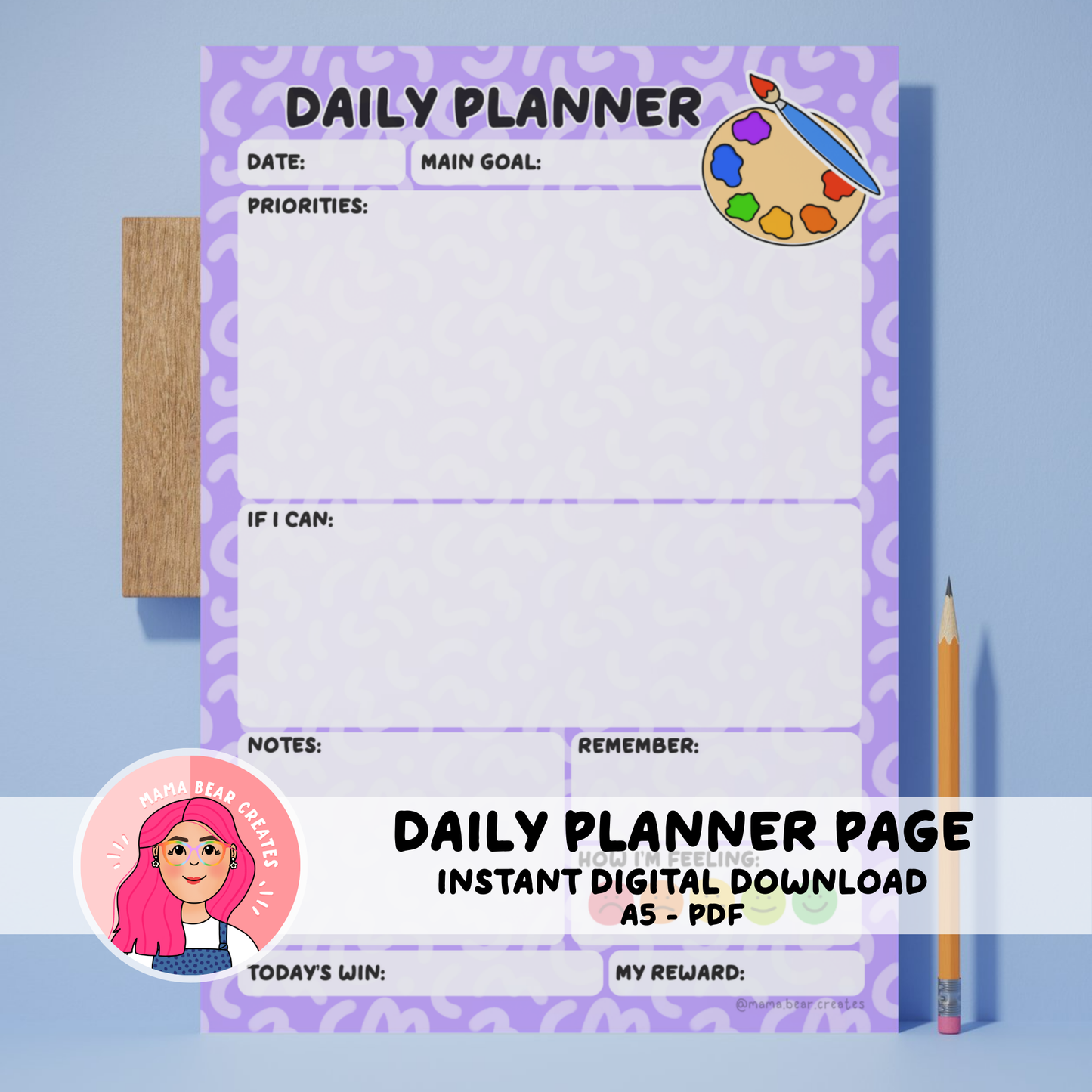 Arty A5 Daily Planner