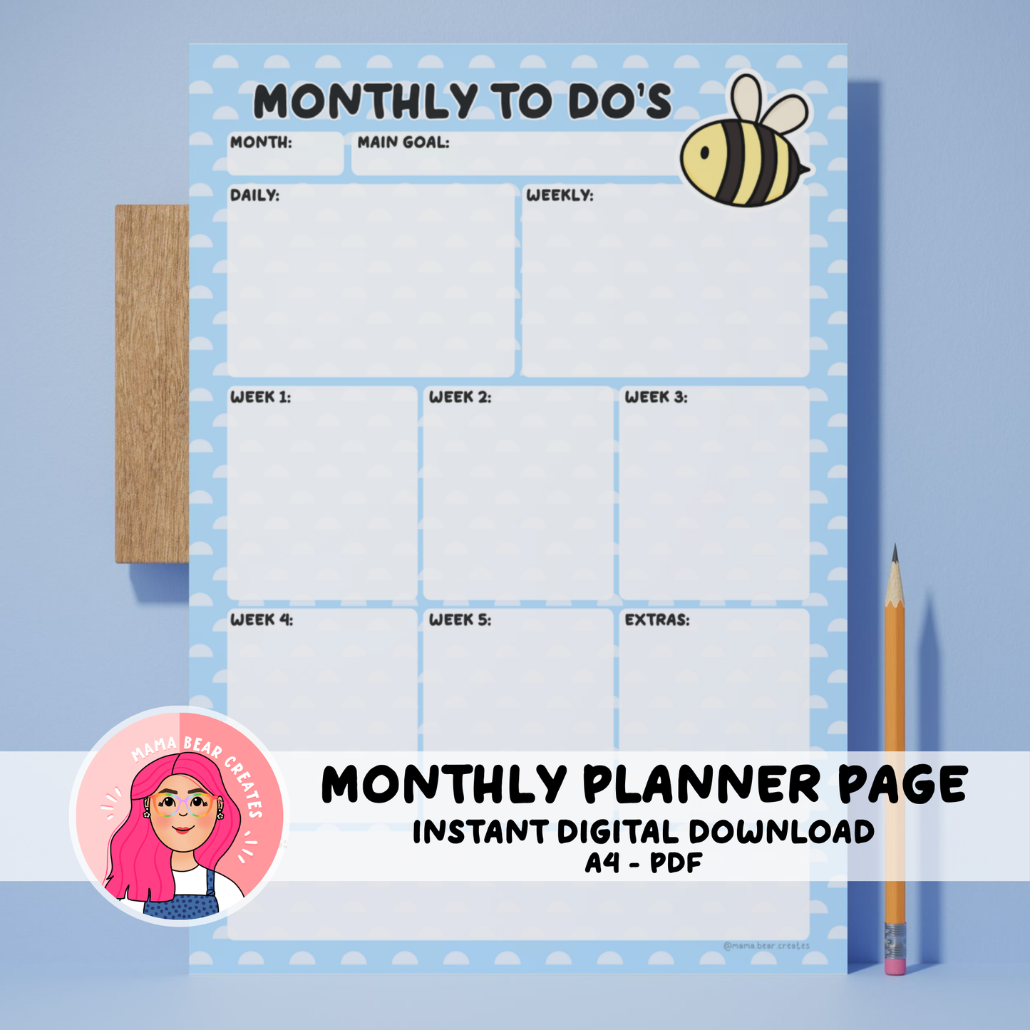 Bee A4 Monthly Planner