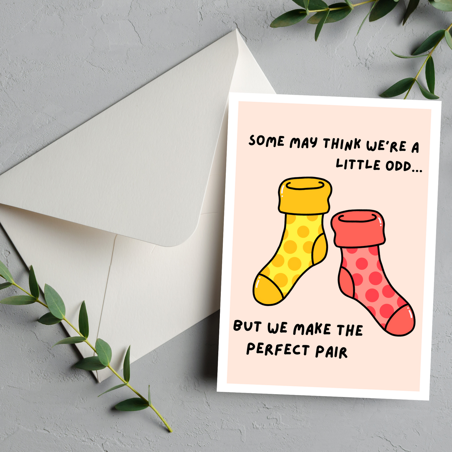 Odd But Perfect Pair Anniversary Card