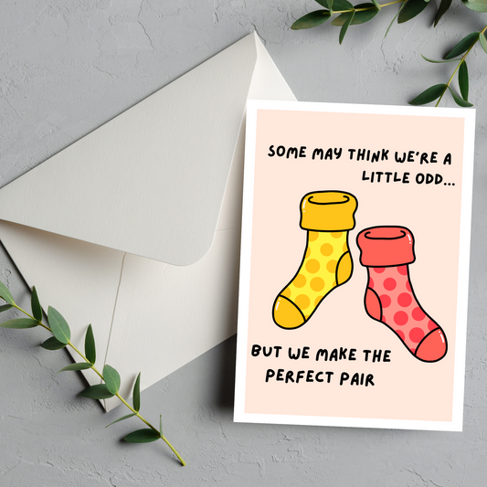 Odd But Perfect Pair Anniversary Card