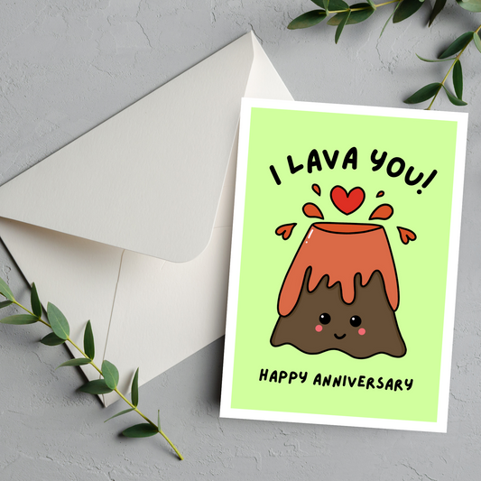 I Lava You Anniversary Card