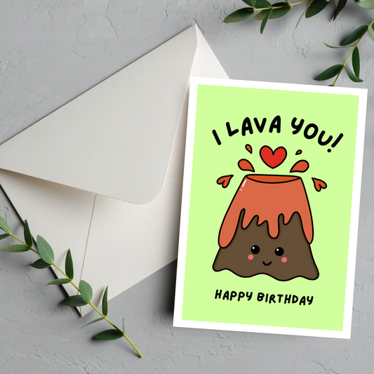 I Lava You Birthday Card