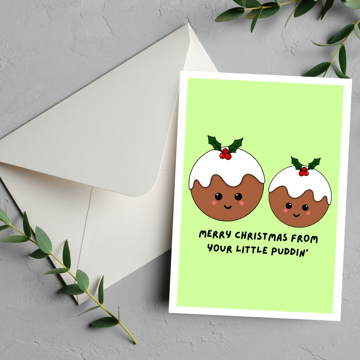 Little Christmas Pudding Card