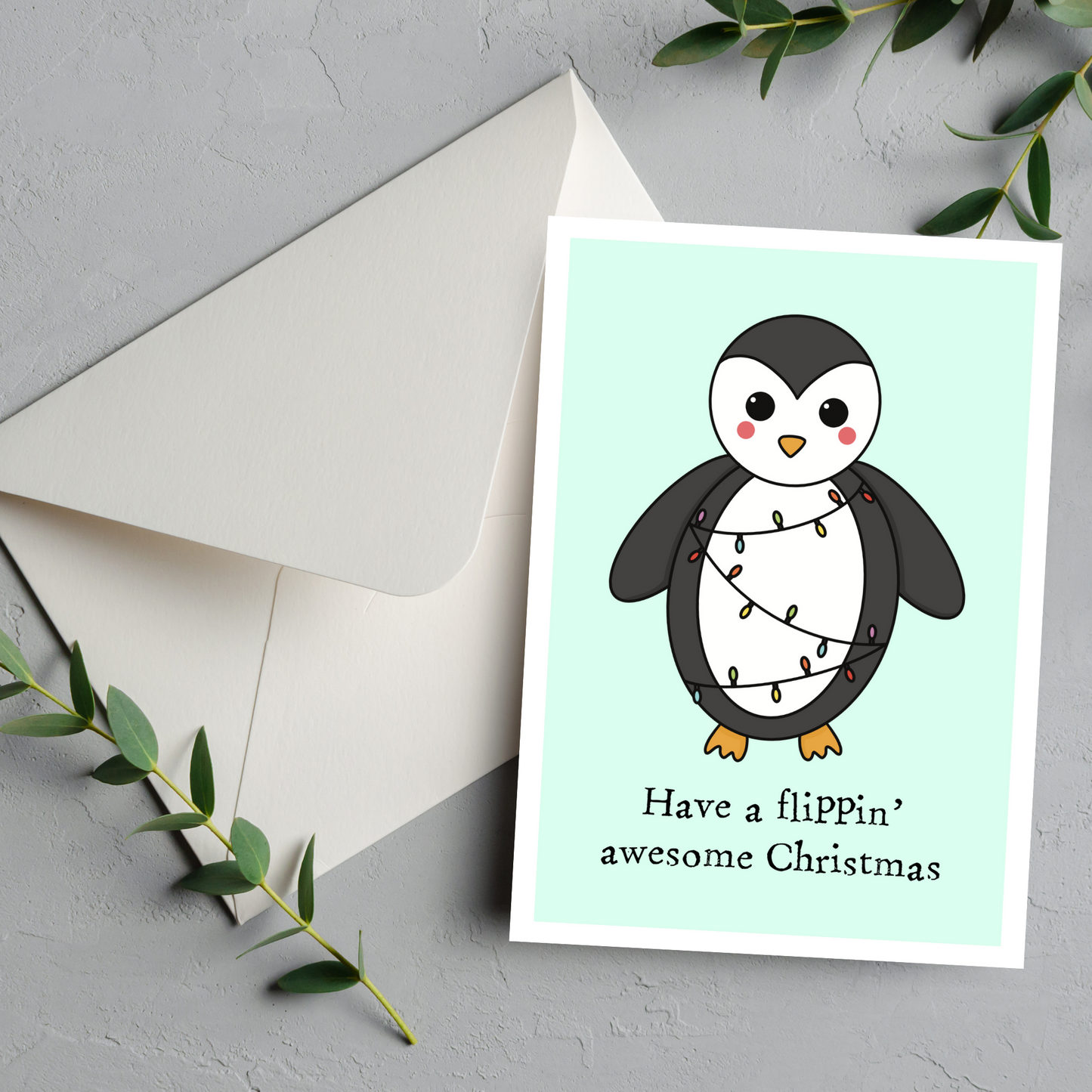 Penguin Christmas Card