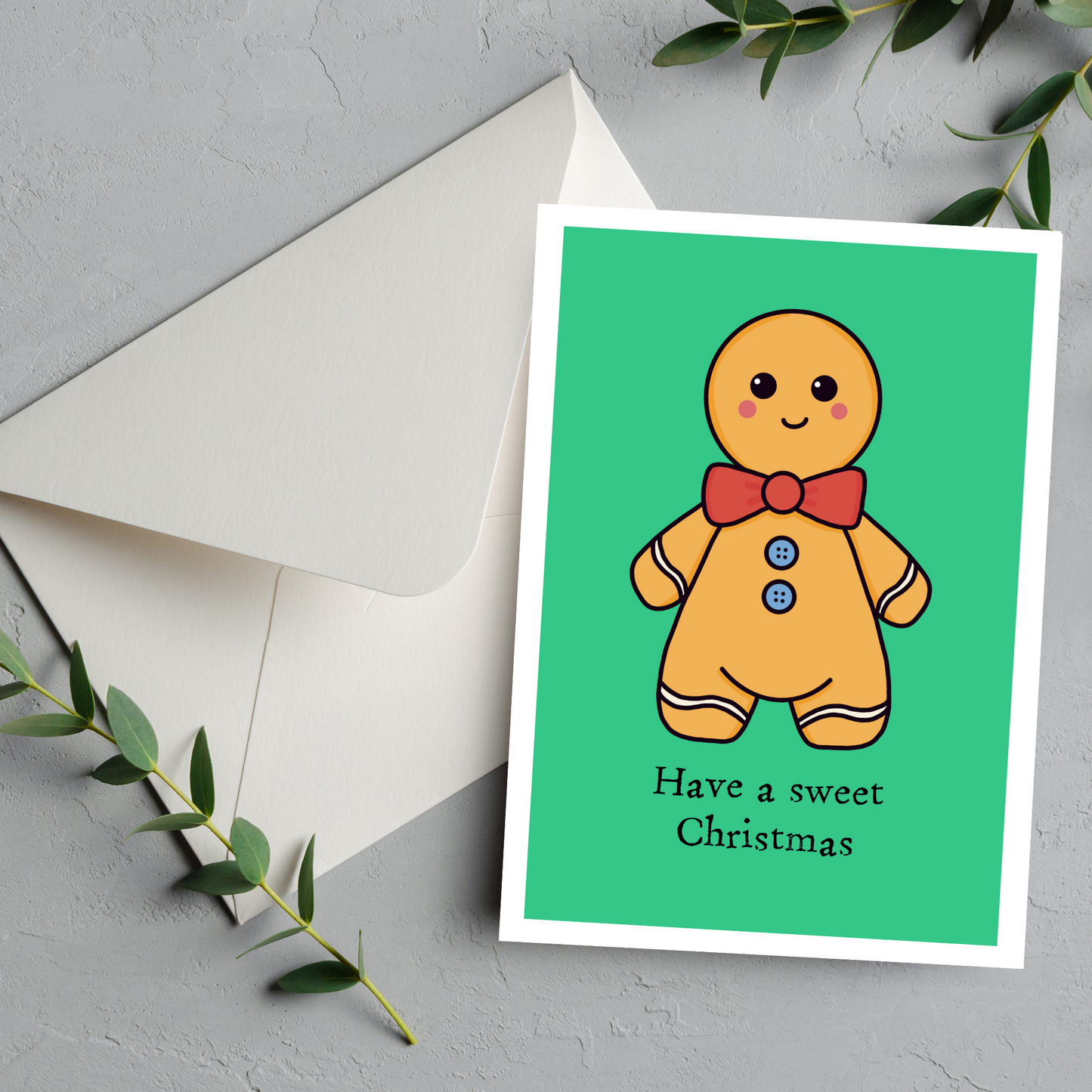 Gingerbread Man Christmas Card