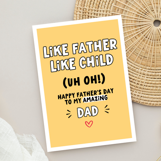 Like Father Like Child Father's Day Card