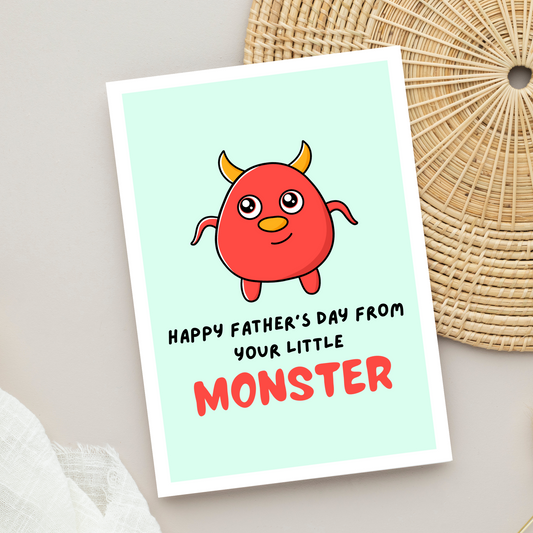 Little Monster Father's Day Card