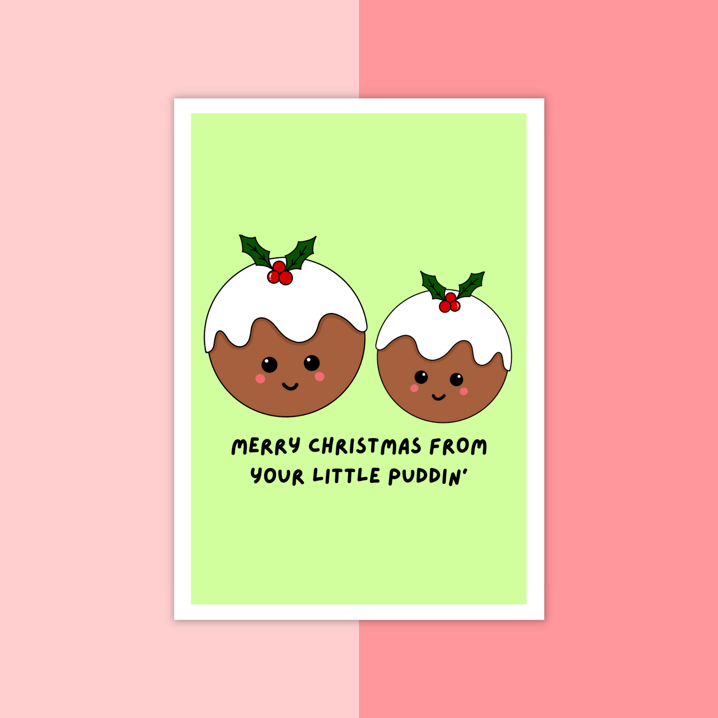 Little Christmas Pudding Card