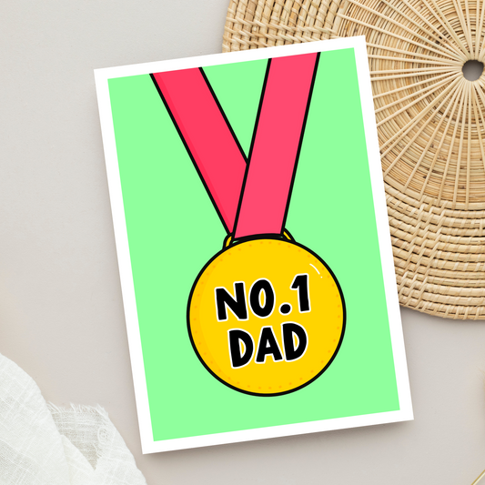 No.1 Dad Father's Day Card