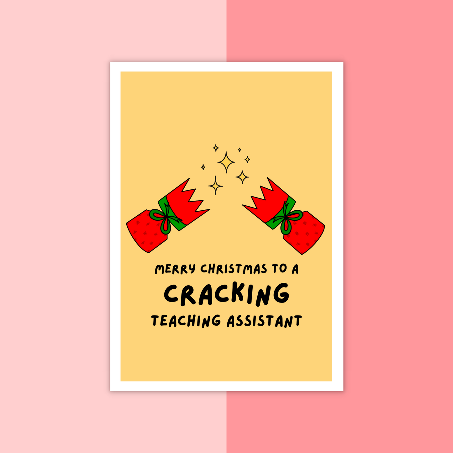 Cracking Teaching Assistant Christmas Card