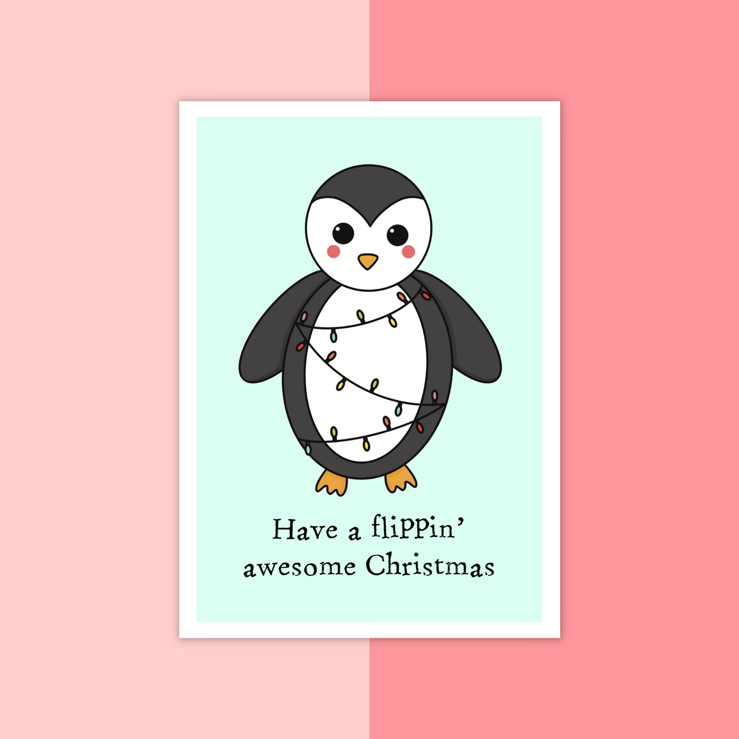 Penguin Christmas Card