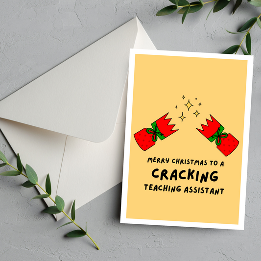 Cracking Teaching Assistant Christmas Card