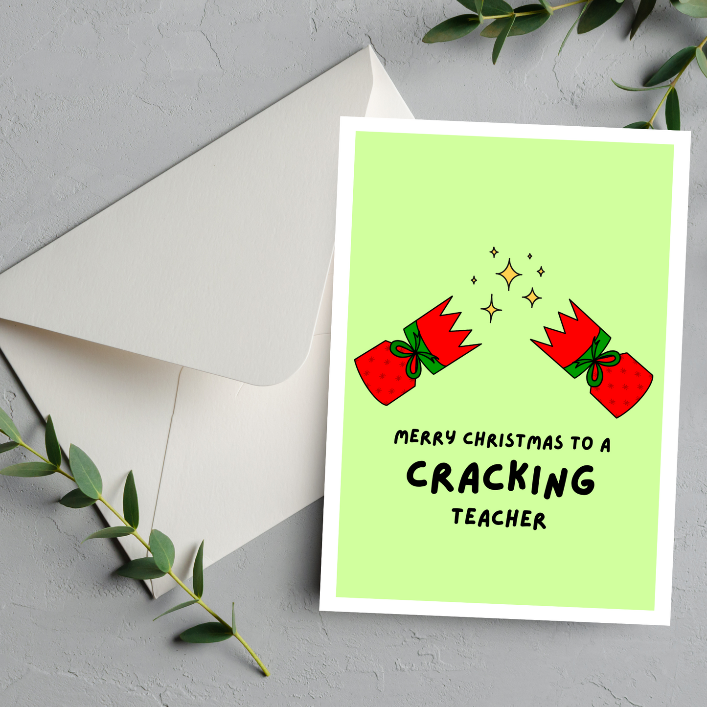 Cracking Teacher Christmas Card