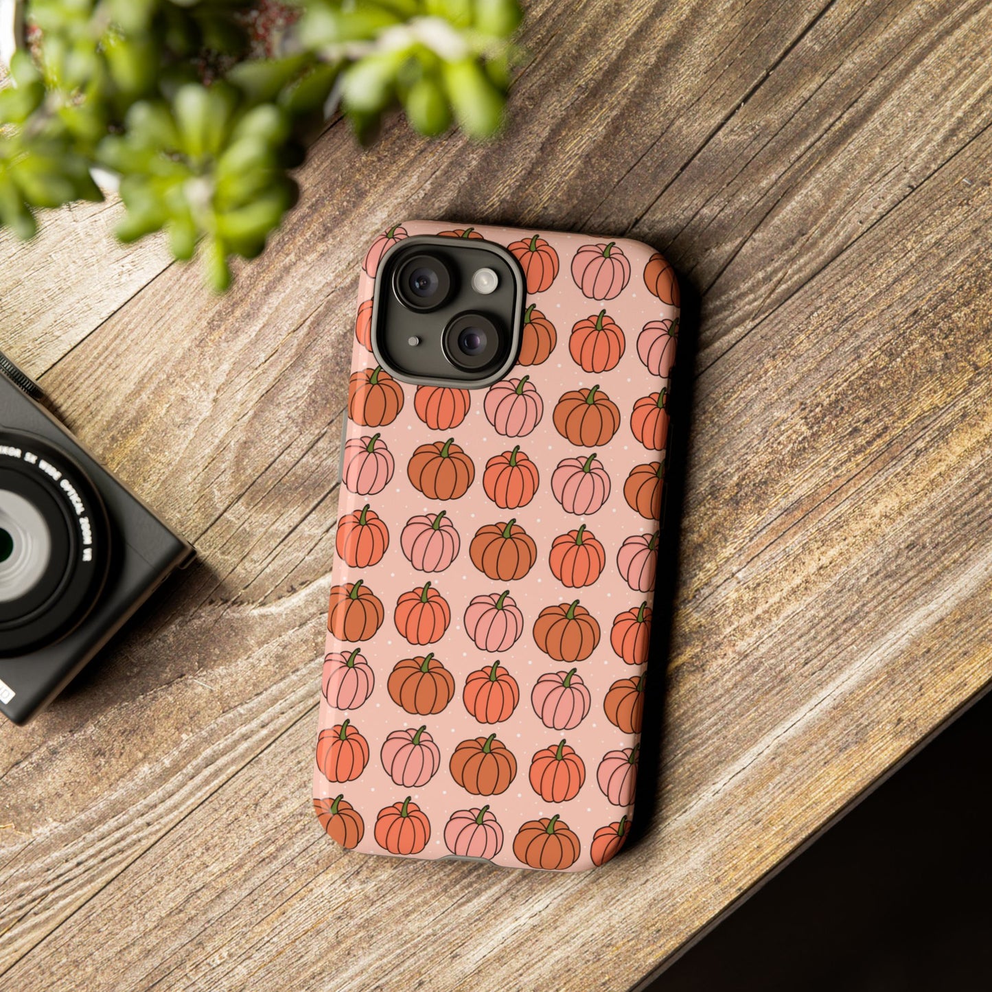 Peachy Pumpkins Phone Case - Peach