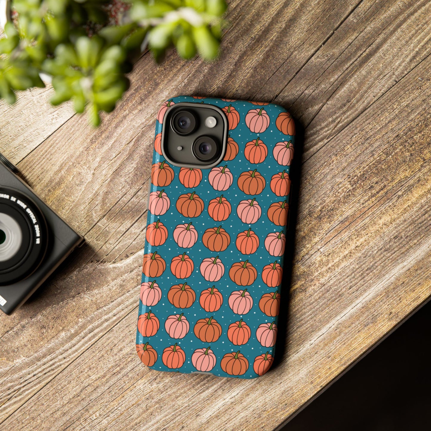 Peachy Pumpkins Phone Case - Teal