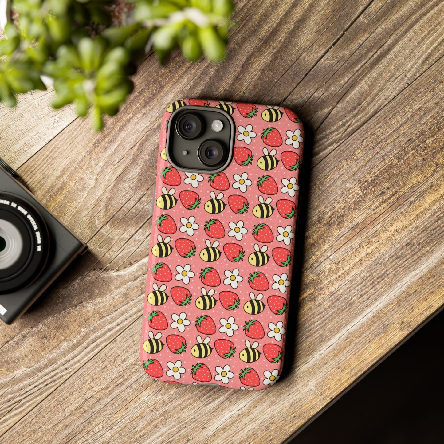 Strawbeery Daisies Phone Case - Red