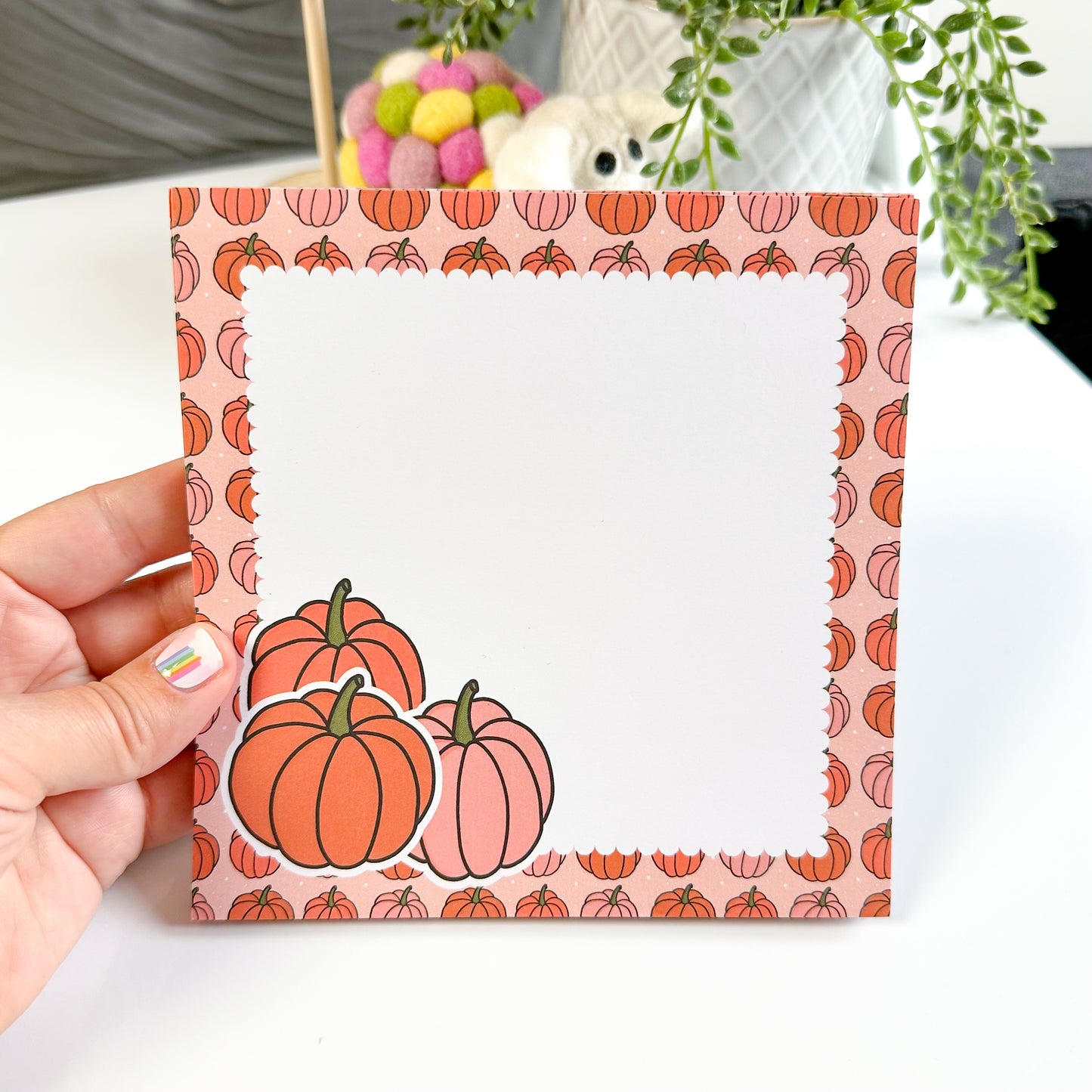 Peachy Pumpkins Large Memo Pad