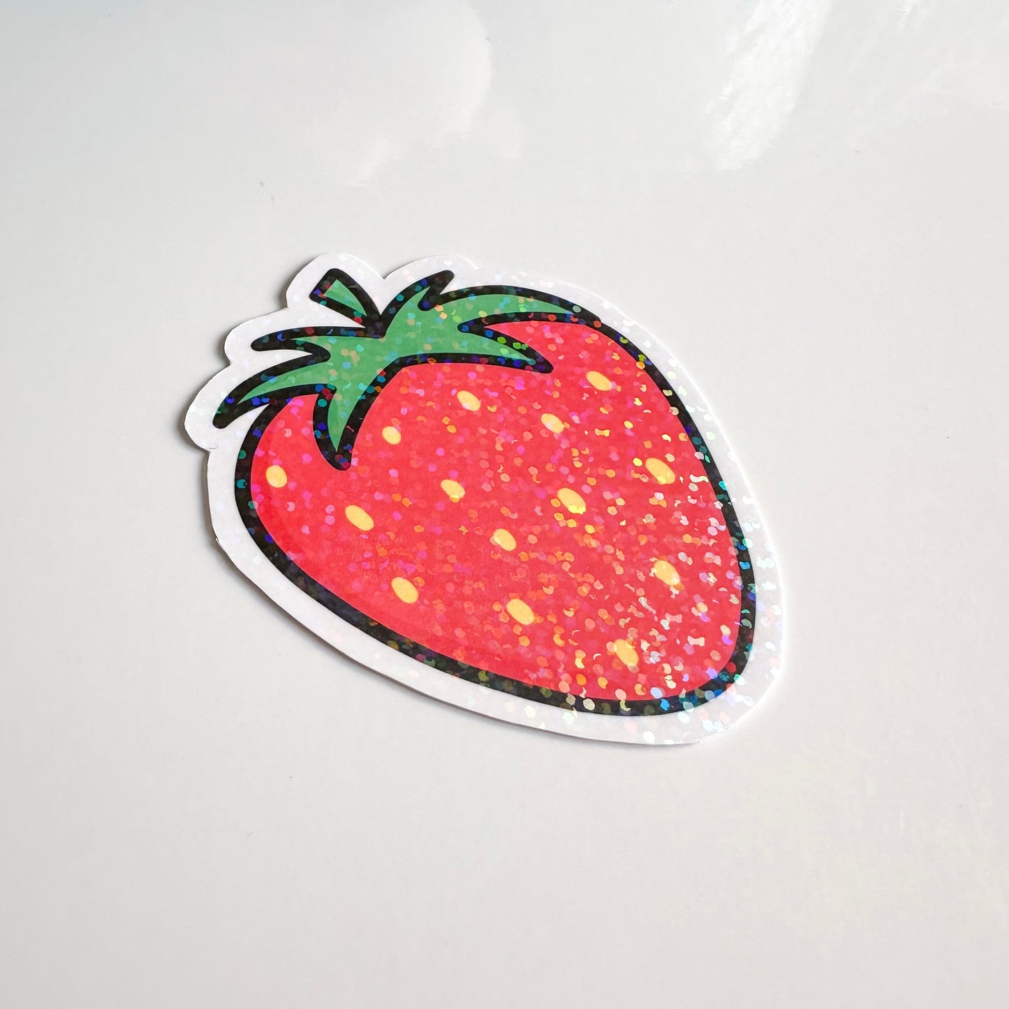 Strawberry Vinyl Die Cut Sticker