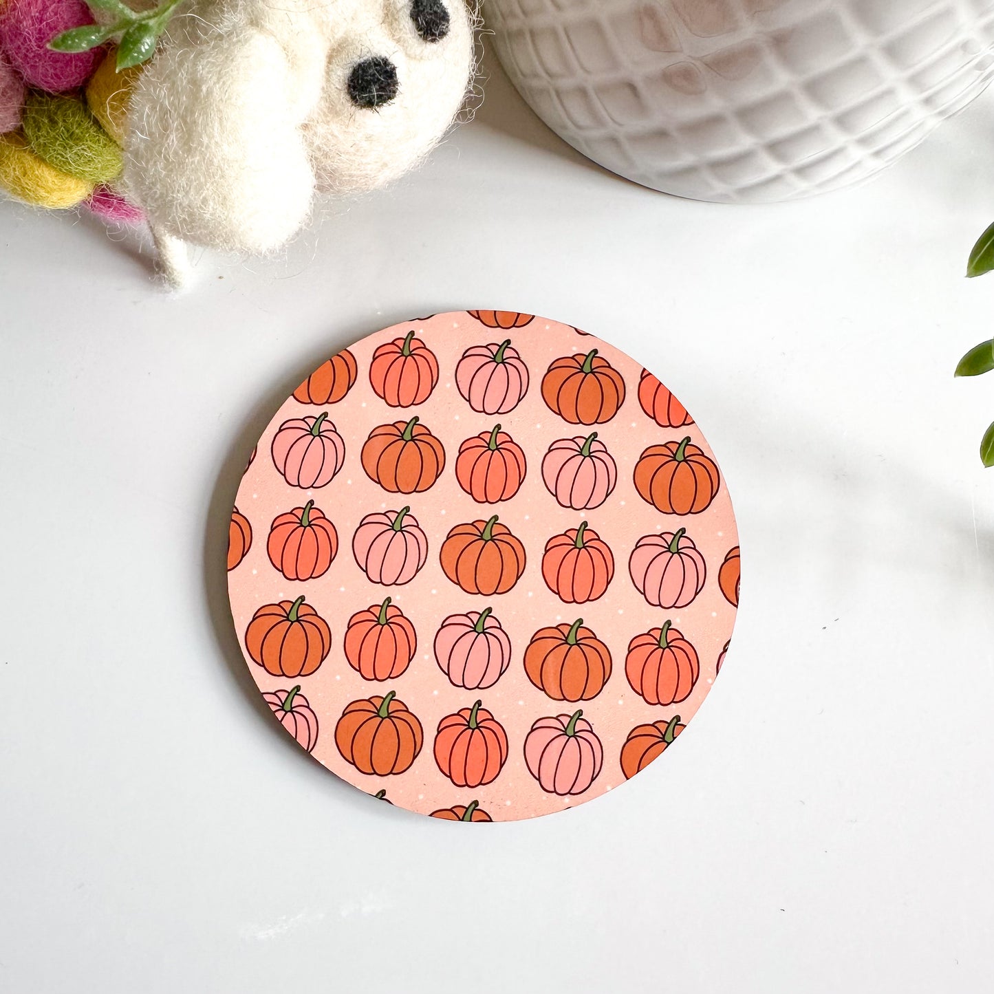 Peachy Pumpkins Coaster