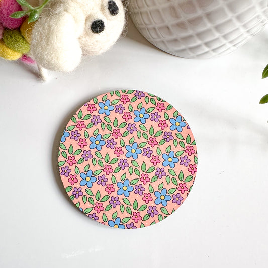 Peachy Floral Coaster