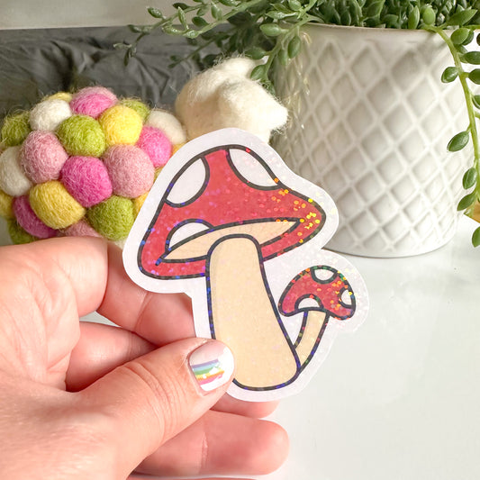 Toadstool Vinyl Die Cut Sticker