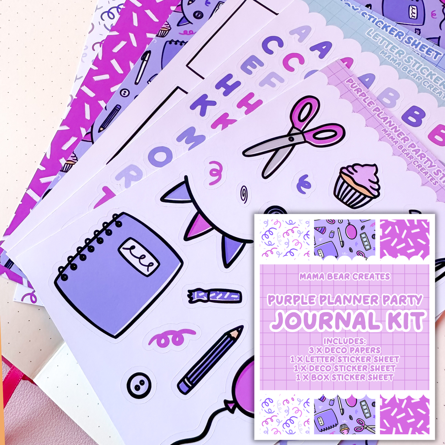 Purple Planner Party Journal Kit