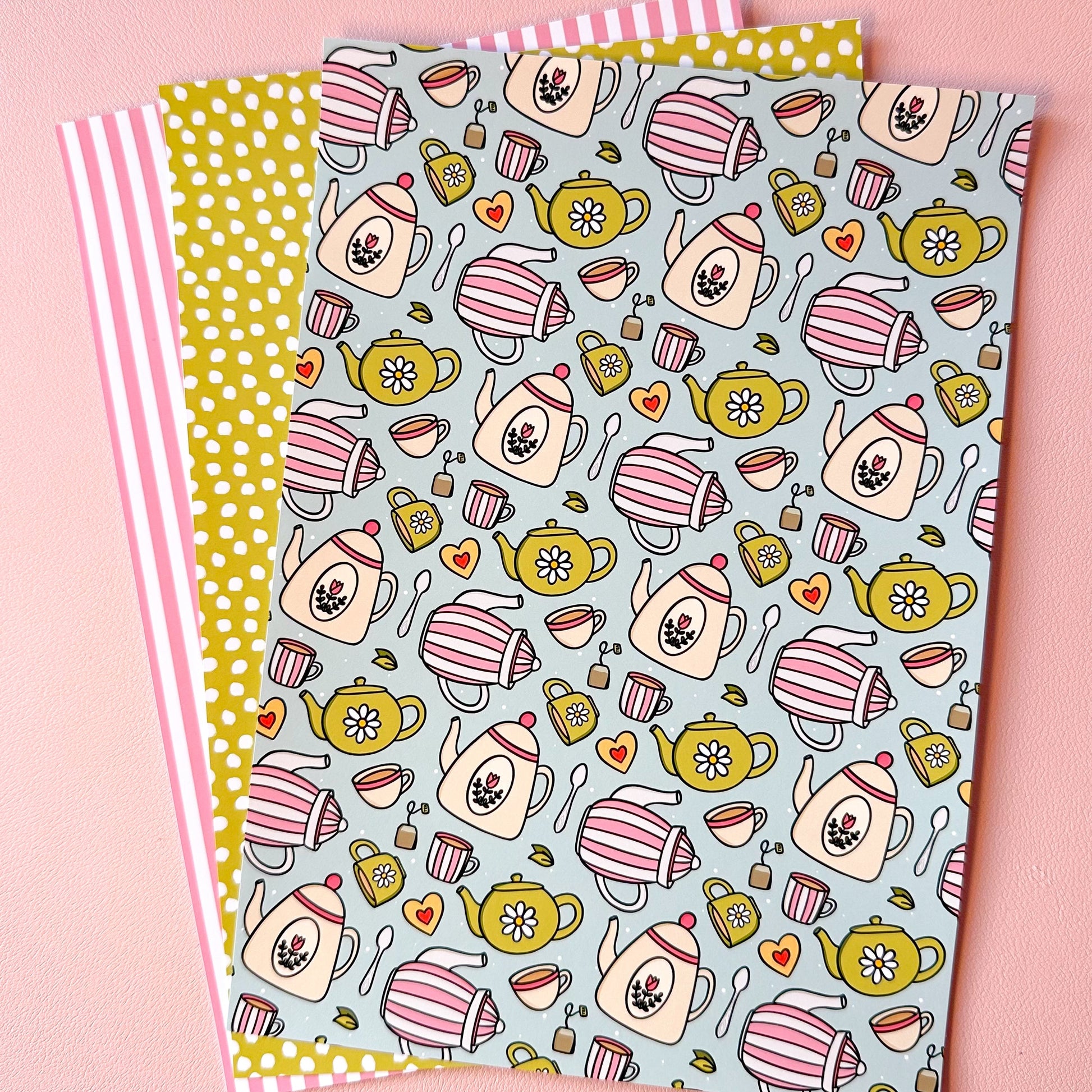 TEA THEMED PATTERN PAPER