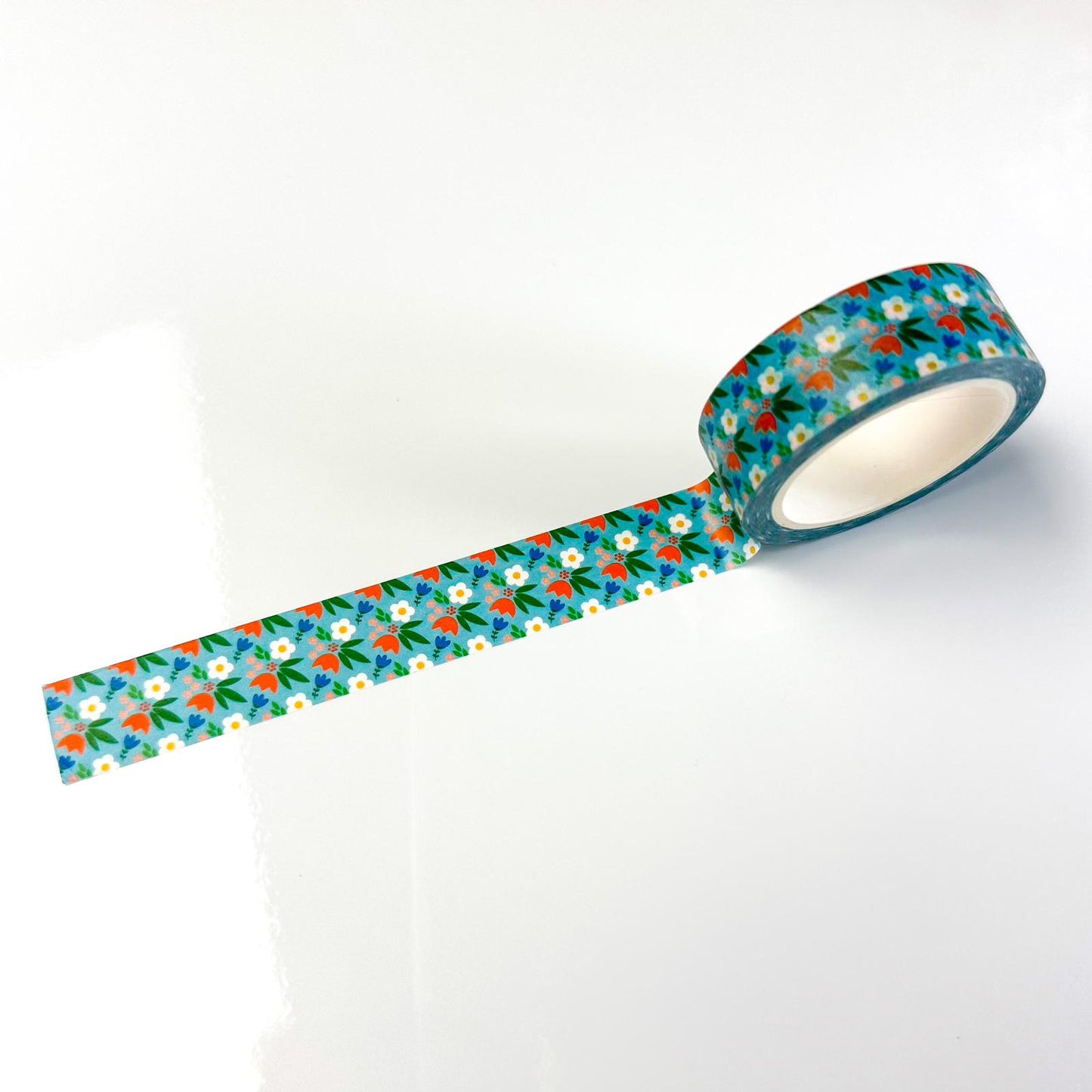 Blue Floral Washi Tape