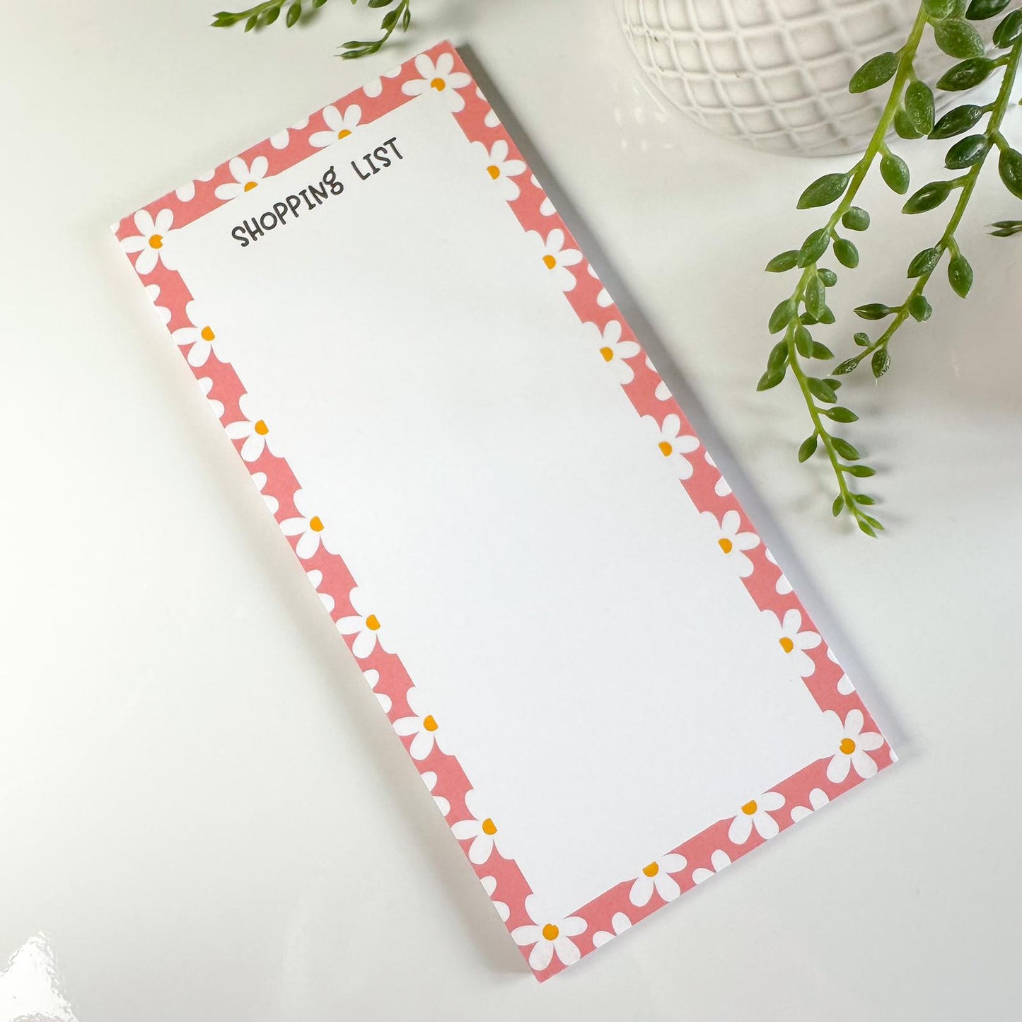 Daisy Shopping List Notepad