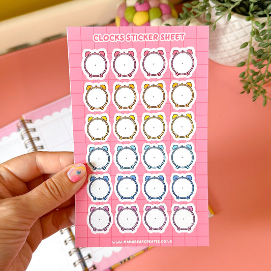 Clocks Sticker Sheet